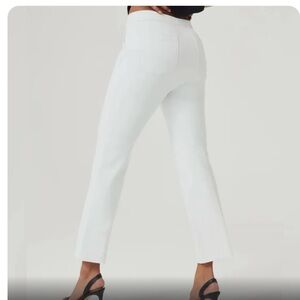 SPANX white kick flair silver lining pant